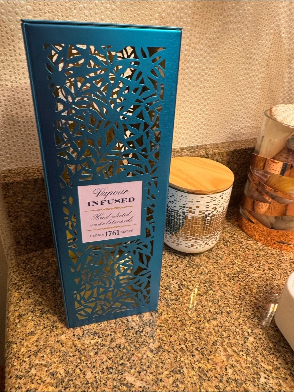 Bombay‎ Sapphire Decorative  Metal Display Gift Box - Teal Blue